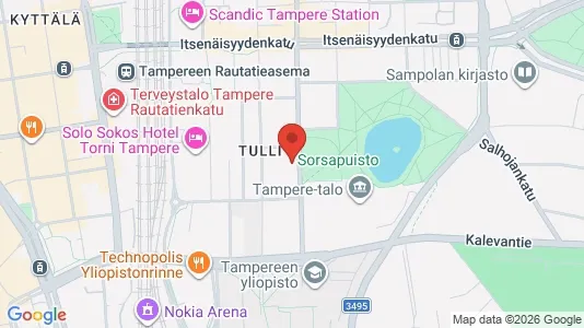 Apartments for rent i Tampere Keskinen - kort over placeringen
