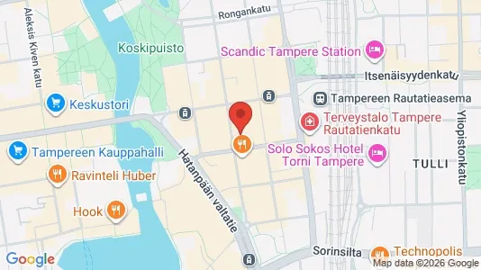 Apartments for rent i Tampere Keskinen - kort over placeringen