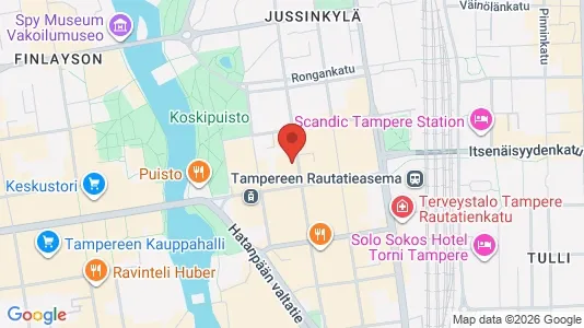 Apartments for rent i Tampere Keskinen - kort over placeringen