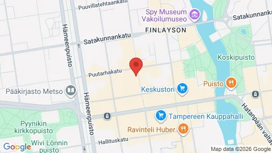 Apartments for rent i Tampere Keskinen - kort over placeringen