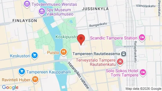 Apartments for rent i Tampere Keskinen - kort over placeringen