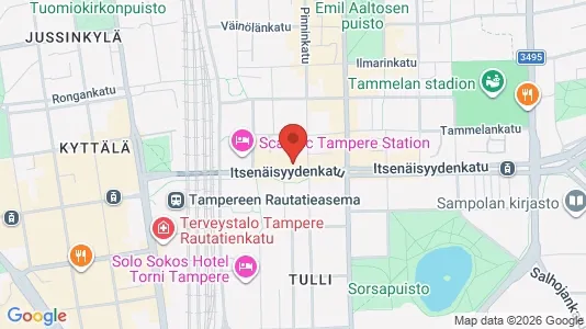 Apartments for rent i Tampere Keskinen - kort over placeringen