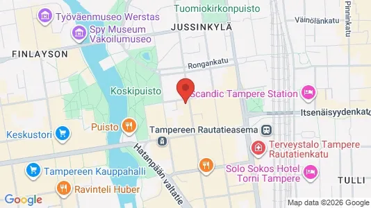 Apartments for rent i Tampere Keskinen - kort over placeringen