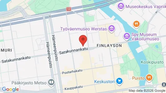 Apartments for rent i Tampere Keskinen - kort over placeringen