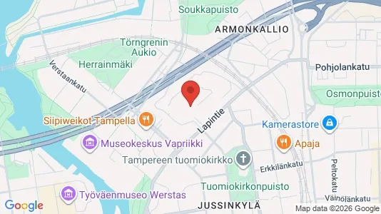 Apartments for rent i Tampere Keskinen - kort over placeringen