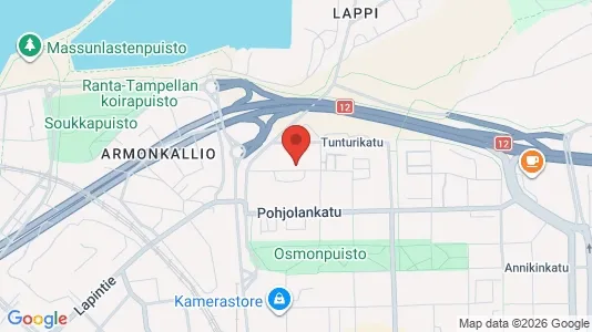 Apartments for rent i Tampere Keskinen - kort over placeringen