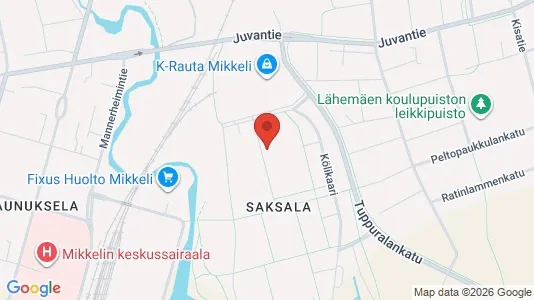 Apartments for rent i Mikkeli - kort over placeringen