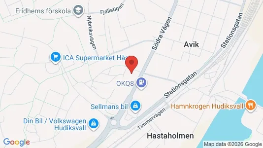 Apartments for rent i Hudiksvall - kort over placeringen