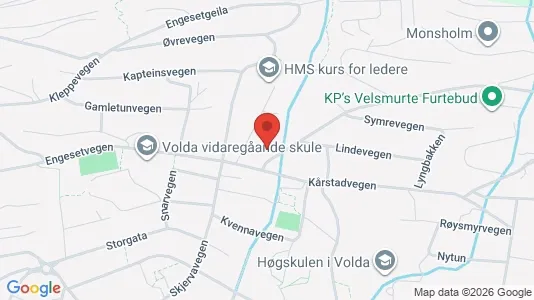 Rooms for rent i Volda - kort over placeringen