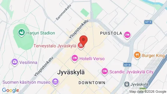 Apartments for rent i Jyväskylä - kort over placeringen