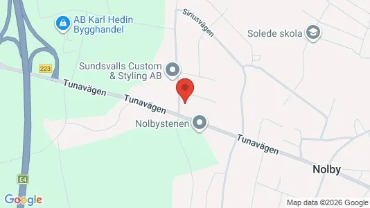 Apartments for rent i Sundsvall - kort over placeringen
