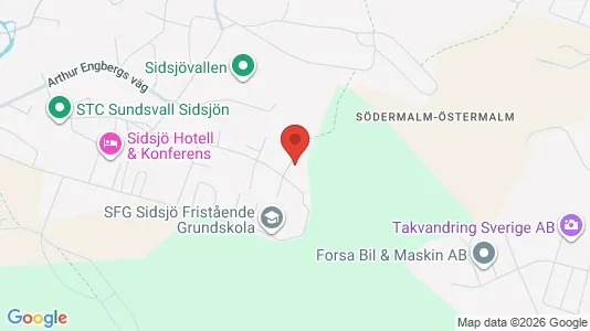 Apartments for rent i Sundsvall - kort over placeringen