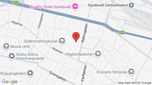 Apartments for rent i Sundsvall - kort over placeringen