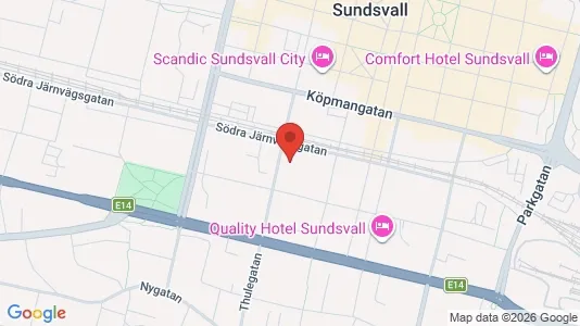 Apartments for rent i Sundsvall - kort over placeringen