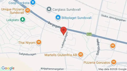 Apartments for rent i Sundsvall - kort over placeringen