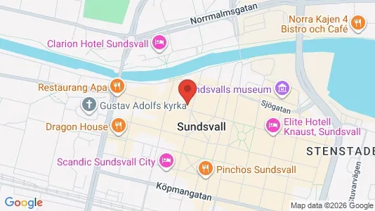 Apartments for rent i Sundsvall - kort over placeringen
