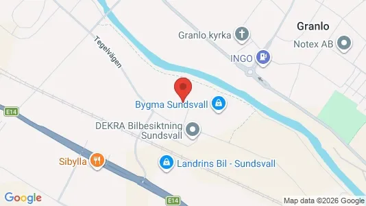 Apartments for rent i Sundsvall - kort over placeringen