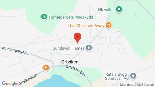 Apartments for rent i Sundsvall - kort over placeringen