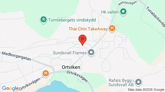 Apartments for rent i Sundsvall - kort over placeringen