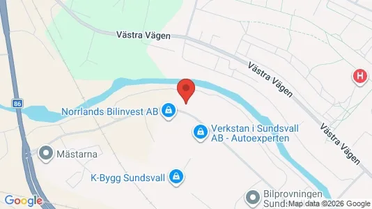 Apartments for rent i Sundsvall - kort over placeringen