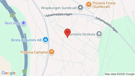 Apartments for rent i Sundsvall - kort over placeringen