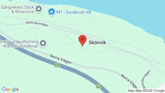 Apartments for rent i Sundsvall - kort over placeringen
