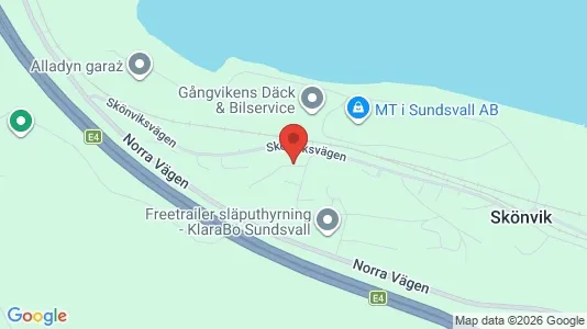 Apartments for rent i Sundsvall - kort over placeringen