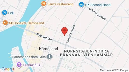 Apartments for rent i Härnösand - kort over placeringen
