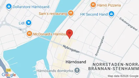 Apartments for rent i Härnösand - kort over placeringen