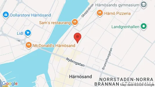 Apartments for rent i Härnösand - kort over placeringen