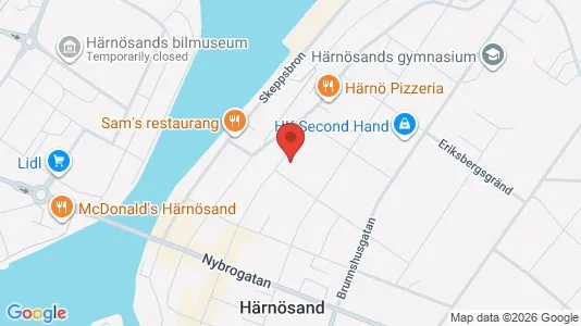 Apartments for rent i Härnösand - kort over placeringen