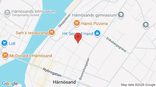 Apartments for rent i Härnösand - kort over placeringen