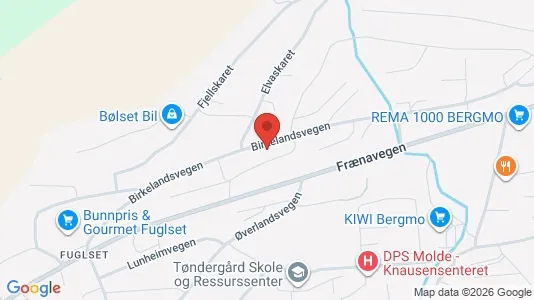 Apartments for rent i Molde - kort over placeringen