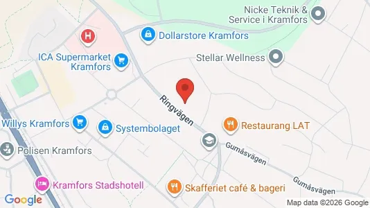 Apartments for rent i Kramfors - kort over placeringen
