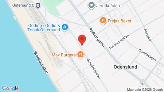 Apartments for rent i Östersund - kort over placeringen