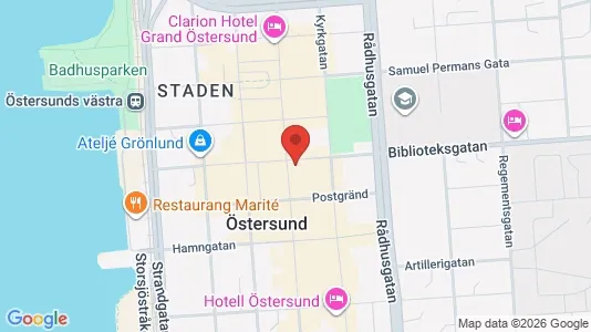 Apartments for rent i Östersund - kort over placeringen