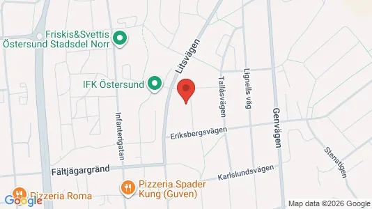 Apartments for rent i Östersund - kort over placeringen
