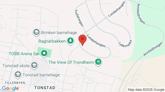 Rooms for rent i Trondheim Lerkendal - kort over placeringen