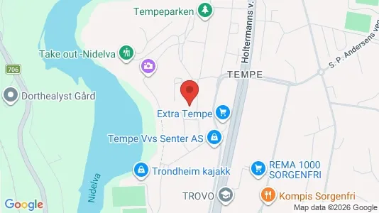 Apartments for rent i Trondheim Lerkendal - kort over placeringen