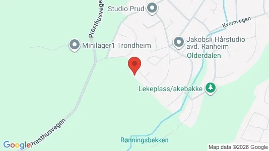 Apartments for rent i Trondheim Østbyen - kort over placeringen
