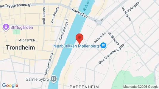 Rooms for rent i Trondheim Østbyen - kort over placeringen