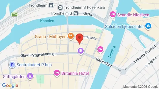 Rooms for rent i Trondheim Midtbyen - kort over placeringen
