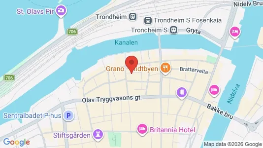 Apartments for rent i Trondheim Midtbyen - kort over placeringen