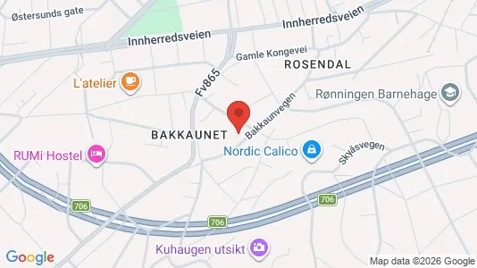 Apartments for rent i Trondheim Østbyen - kort over placeringen