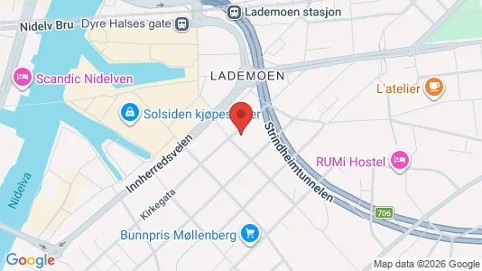 Apartments for rent i Trondheim Østbyen - kort over placeringen
