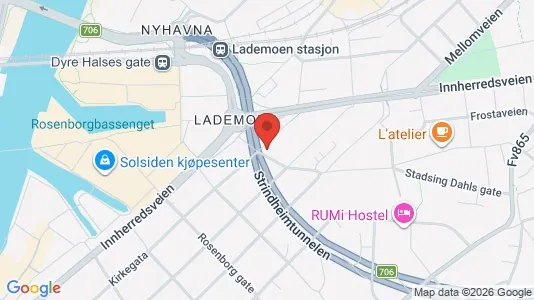 Apartments for rent i Trondheim Østbyen - kort over placeringen