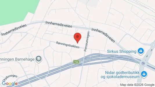 Rooms for rent i Trondheim Østbyen - kort over placeringen