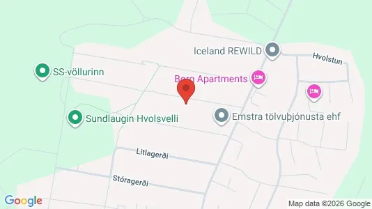 Apartments for rent i Hvolsvöllur - kort over placeringen