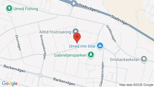 Apartments for rent i Umeå - kort over placeringen