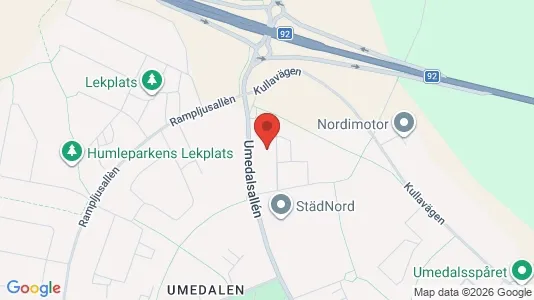 Apartments for rent i Umeå - kort over placeringen